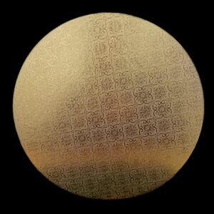 (ROUND) Pressed Cake Board (Embossed) Gold