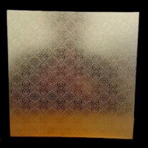 (SQUARE) Presses Cake Board (Embossed) Gold
