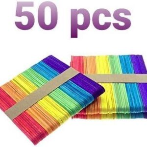 Wooden Colour Sticks [11.4 x 1cm] 50pcs