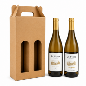 Wine Bottle Box Kraft - 2 Bottle Box