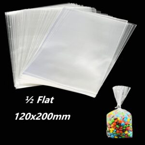 ½ Flat Cellophane Bags (120x200mm)