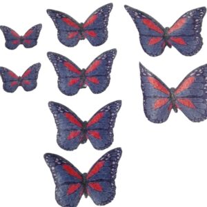 Wafer Butterflies 8pcs [Edible] |Various Colors