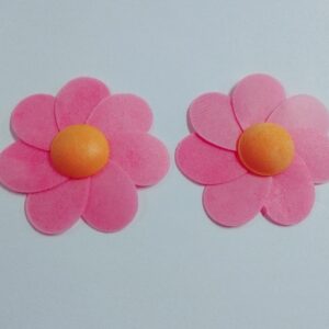 Wafer Flowers 2pcs [Edible] |Various Colors