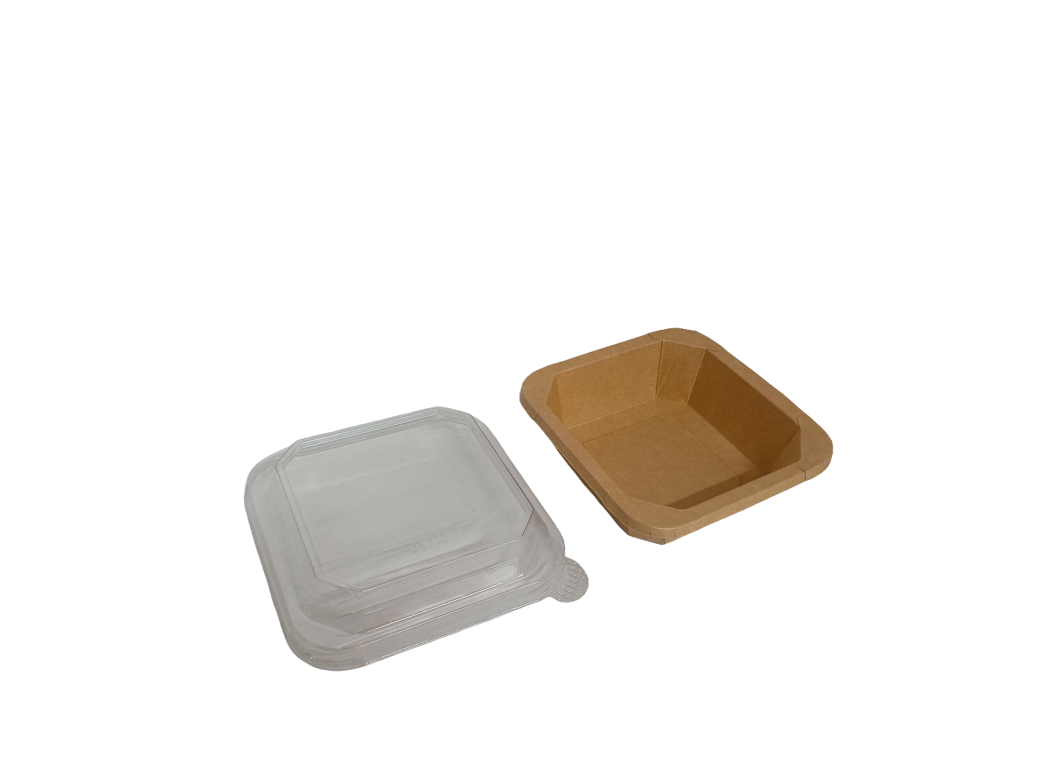 300ml Square Paper Punch Bowls & Lids - Image 2
