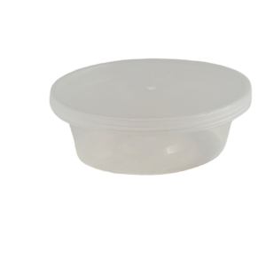 35ml Flat Plastic Sauce Tub & Lid